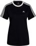 Adidas Essentials 3 Bands for Women T -Shirt Zwart Dames - Thumbnail 1