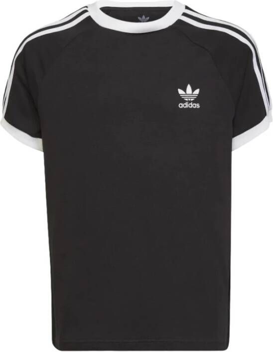 Adidas Originals T-shirt met logo zwart wit Katoen Ronde hals 140