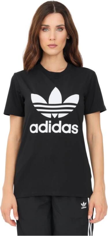 Adidas T-shirts and Polos Black Zwart Dames