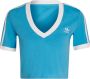 Adidas Lichtblauwe V-hals T-shirt voor vrouwen Blue Dames - Thumbnail 1