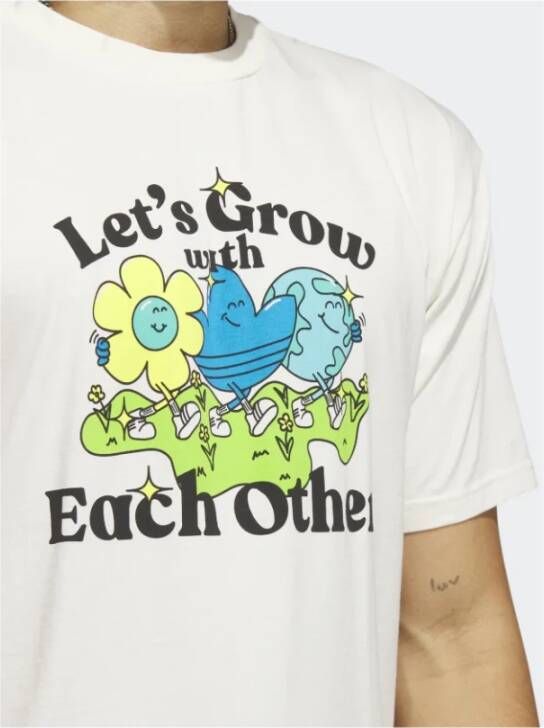 Adidas Originals Katoenen Grafische T-shirt White Heren