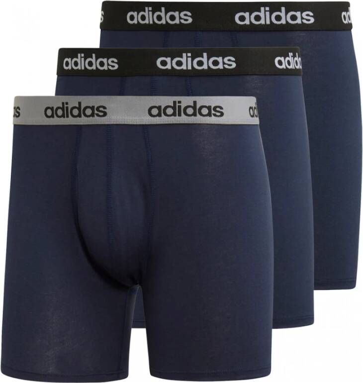 Adidas Tripack -boksers strekken zich uit met logo Blauw Heren