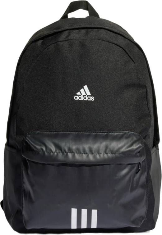 Adidas Unisex Zwarte Rugzak met Voorvak en Rits Zwart