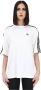 Adidas Originals Witte Sport T-shirt met Logo Borduursel en Strepen White Dames - Thumbnail 2