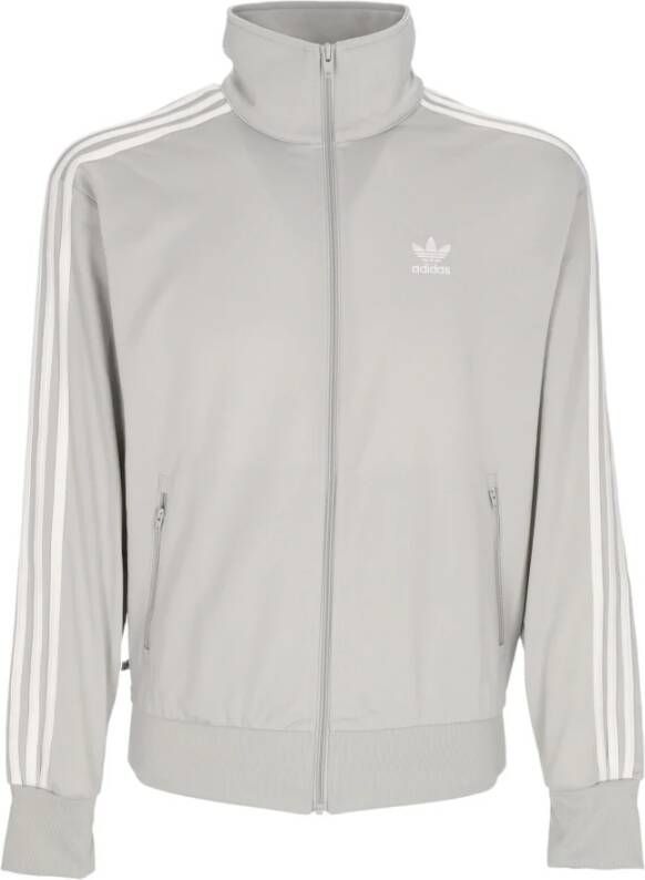 Adidas Zip-Through Sweatshirt met Streetwear Stijl Grijs Heren