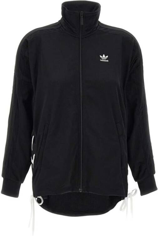 Adidas Zwarte Sweatshirt met Ritssluiting en Turtleneck Black Dames