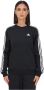 Adidas Zwart Essentials 3-Stripes Fleece Sweatshirt voor Dames Zwart Dames - Thumbnail 4