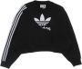 Adidas Zwart Kort Crewneck Sweatshirt Streetwear Collectie Zwart Dames - Thumbnail 1