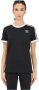 Adidas Originals Zwarte sportieve T-shirt met logo borduursel en contrasterende strepen Black Dames - Thumbnail 1