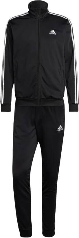 Adidas Zwarte Basic 3-Stripes Tricot Pak Zwart Heren