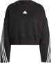 Adidas Zwarte Future Icons 3-Stripes Sweater Zwart Dames - Thumbnail 5