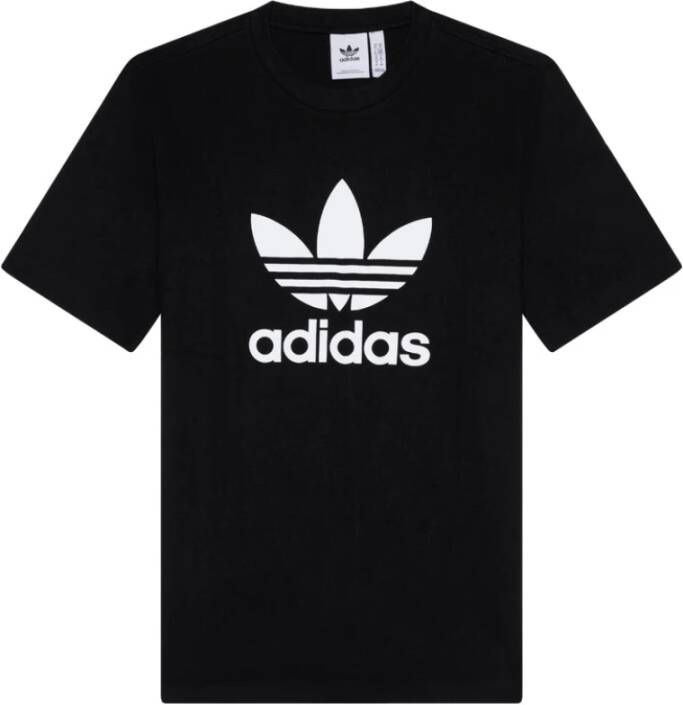Adidas Zwarte Logo Grafische Tee Zwart Heren