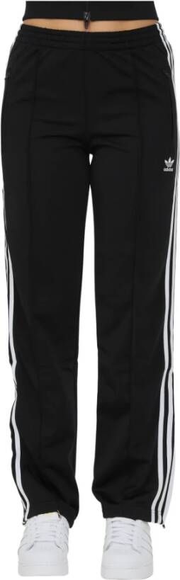 Adidas Zwarte Sweatpants met Contrasterende Zijbanden Zwart Dames