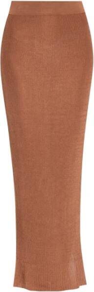 Aeron Kleermaker geribbelde rok Bruin Dames