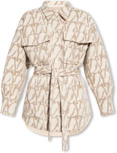 Aeron Putney jacquard jasje Beige Dames