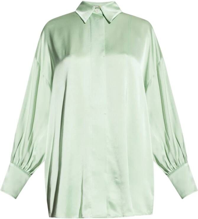 Aeron Rennie Satin Shirt Groen Dames
