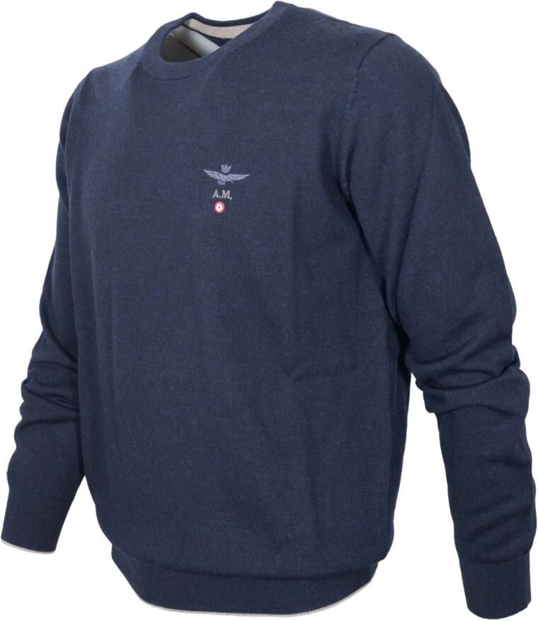 Aeronautica militare Maglia 100% samenstelling Productcode: 232Ma1388L415-08363 Blue Heren