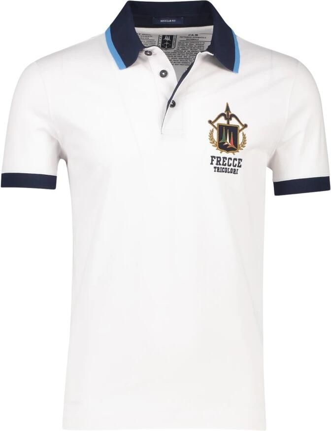 Aeronautica militare Geborduurd Poloshirt voor Mannen White Heren - Foto 2