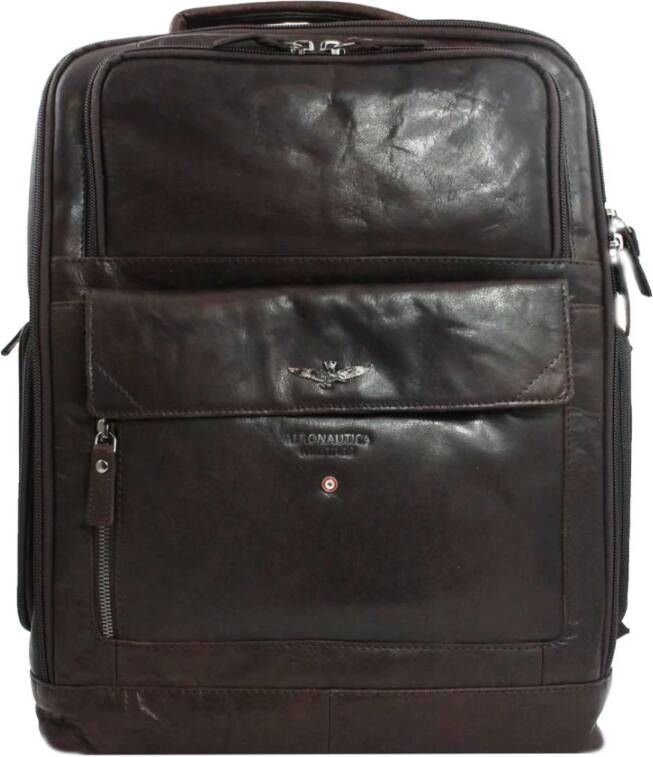 Aeronautica militare Vintage Rugzak Am-305 Brown Heren