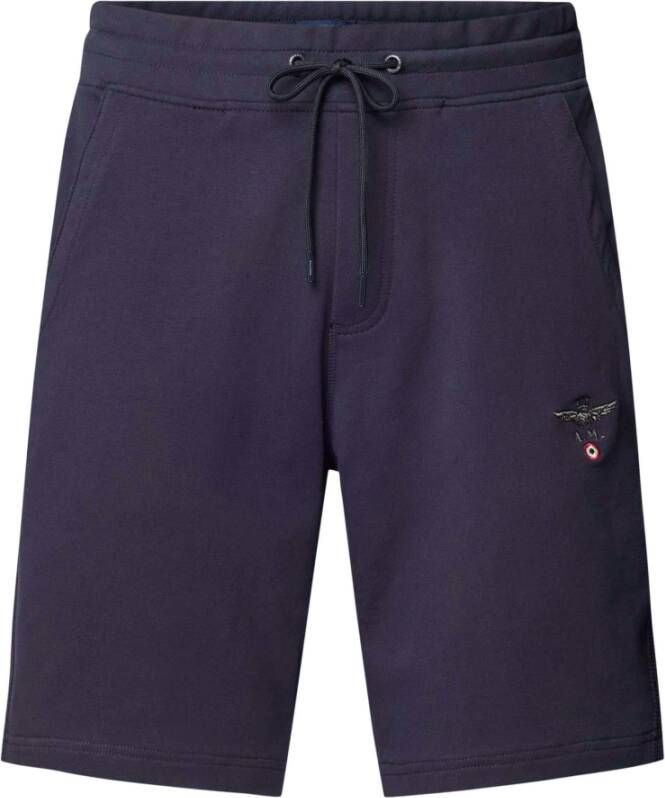 Absolut Cashmere Aeronautica Militare Sweatshort Donkerblauw 231Be170F459 08347 Blauw Heren