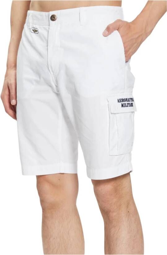 Aeronautica militare Casual Shorts White Heren