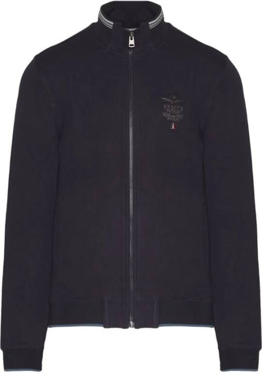 Aeronautica militare Sweater met rits Blauw Heren