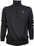 Aeronautica militare Half Zip Sweater Black Heren - Thumbnail 1