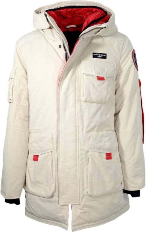 Aeronautica militare Heren Ab2110 Pilots Archive Parka Jas White Heren