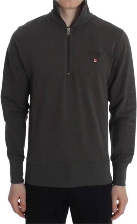 Aeronautica militare Militaire luchtmacht Gray Cotton Sweater Grijs Heren