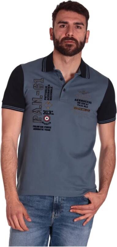 Aeronautica militare Polo Shirt Blauw Heren