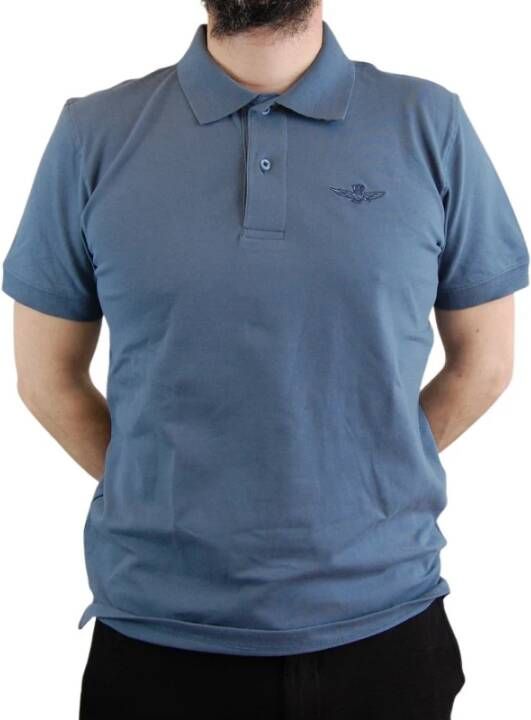 Aeronautica militare Polo Shirt Blauw Heren