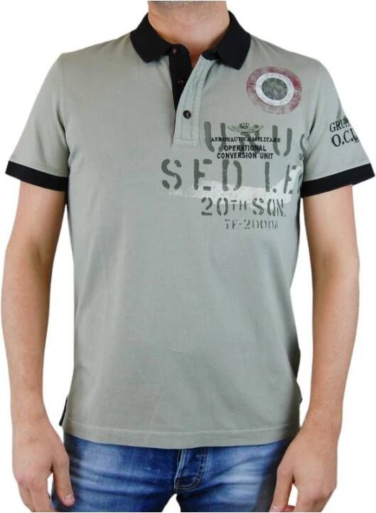 Aeronautica militare Polo Shirt Groen Heren