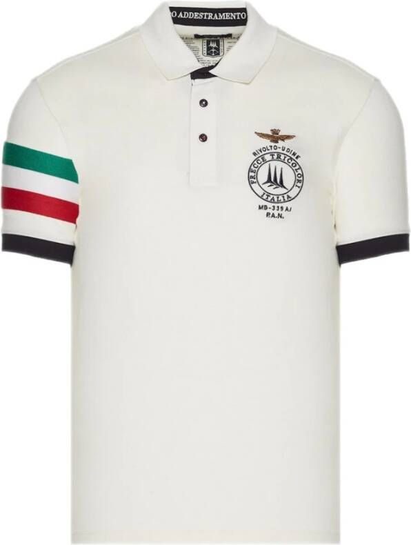 Aeronautica militare Polo Shirt Wit Heren