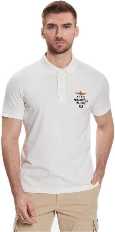 Aeronautica militare Polo Shirt White Heren