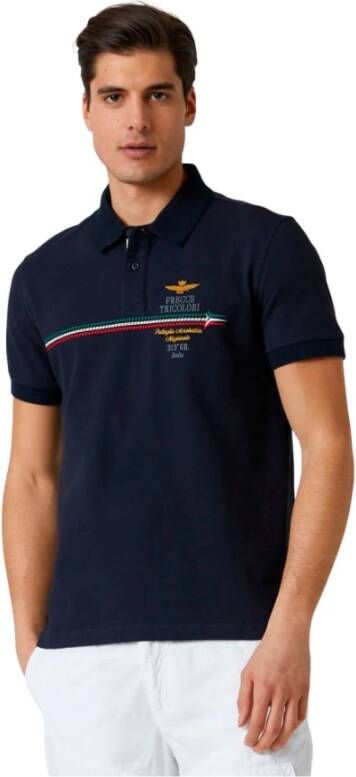 Aeronautica militare Polo Shirts Blauw Heren