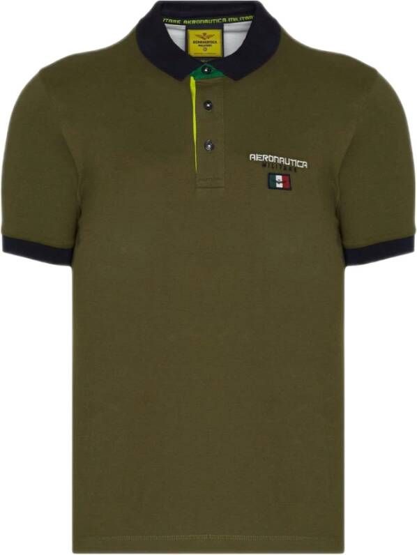 Aeronautica militare Polo Shirts Groen Heren