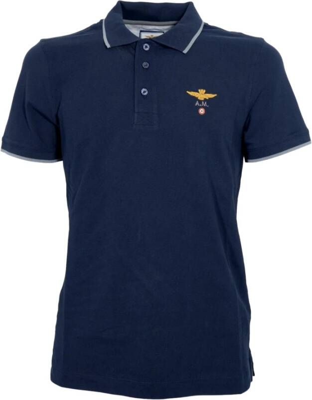 aeronautica militare Poloshirt Blauw Heren