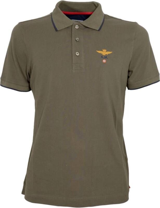 Aeronautica militare Poloshirt Groen Heren