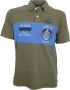 Aeronautica militare Groen Gestreept Kortemouw Poloshirt Green Heren - Thumbnail 1
