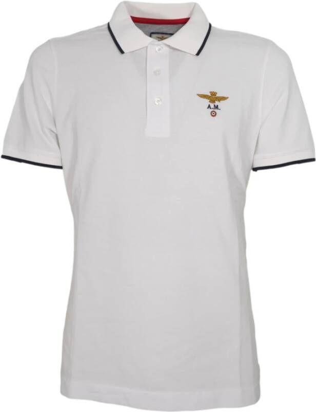 aeronautica militare Poloshirt Wit Heren