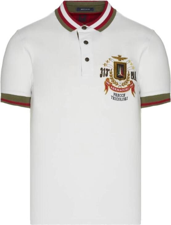 Aeronautica militare Poloshirt White Heren