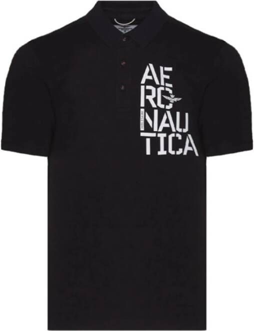 Aeronautica militare Poloshirt Zwart Heren