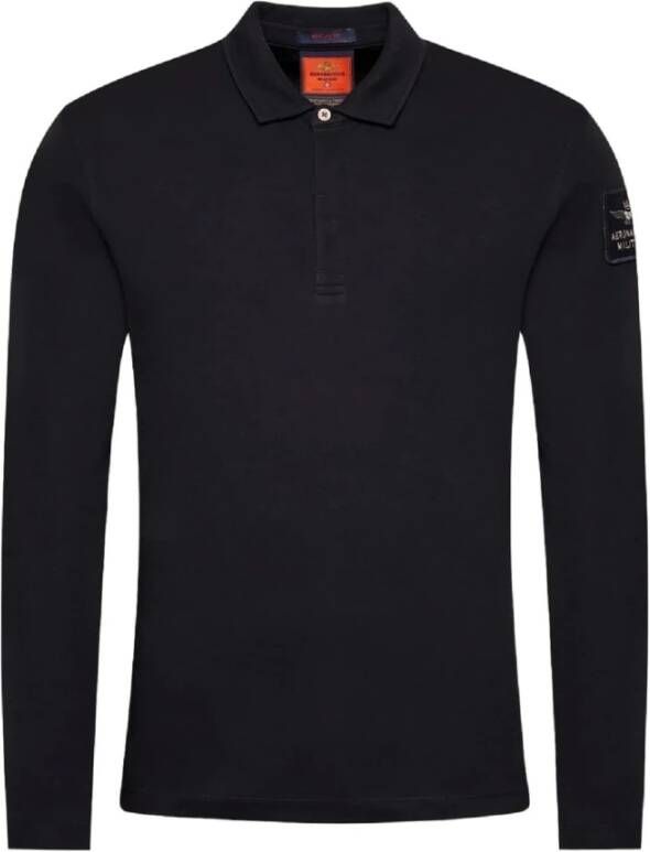 Aeronautica militare Lange Mouw Polo Blue Heren