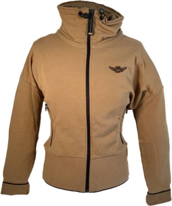 Aeronautica militare Sweatshirts; Hoodies Bruin Heren
