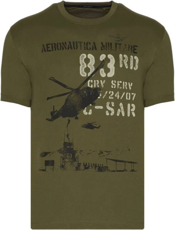 Aeronautica militare T-shirt Groen Heren