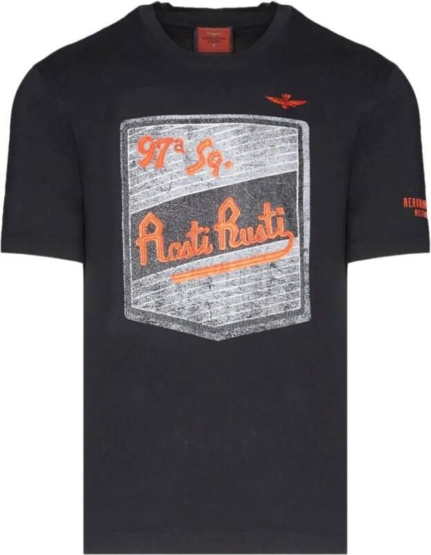 Aeronautica militare T-shirt Zwart Heren