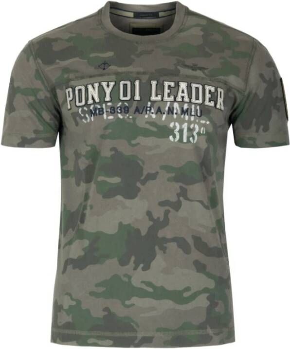 Aeronautica militare T-Shirts Groen Heren