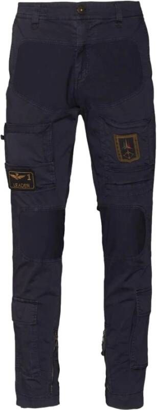 Aeronautica militare Taps toelopende broek Blauw Heren