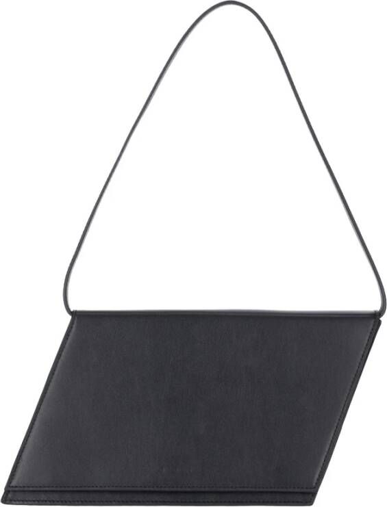 Aesther Ekme Leren Accordeon Schoudertas Black Dames