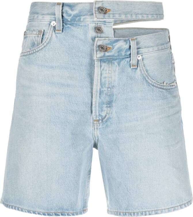 Agolde Denim Shorts Blauw Dames